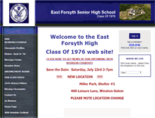 Tablet Screenshot of eastforsyth76ers.com